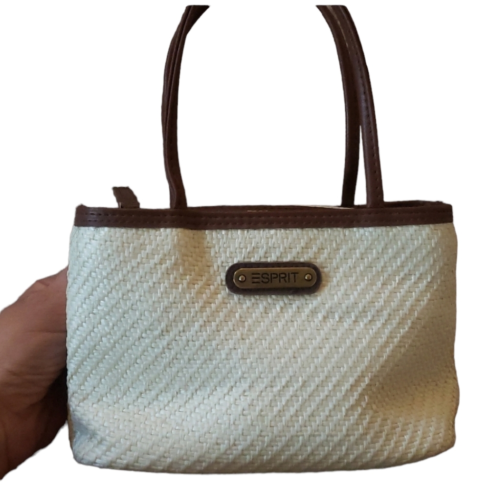 ESPRIT Mini Purse. Beige/ Off White and Brown - Picture 10 of 10